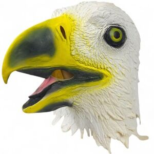 Bald Eagle Latex Mask Realistic Animal Bird Head Halloween Costume Cosplay Prop